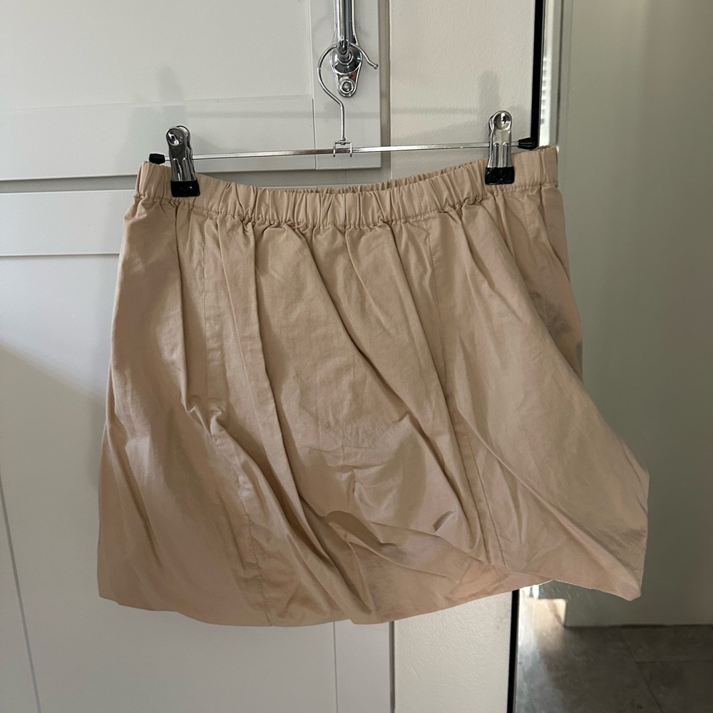 J. Crew Tan Elastic Waist Skirt